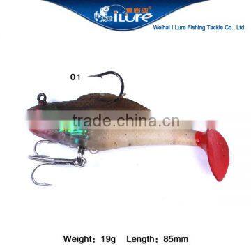 Soft Fishing Lure With Lead In Head 19g VMC hook