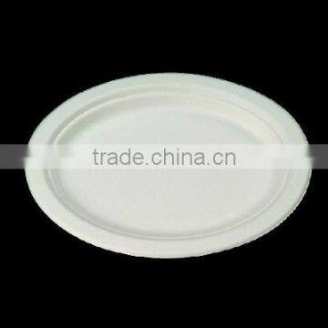 10.2" Oval paper pulp/bagasse plate