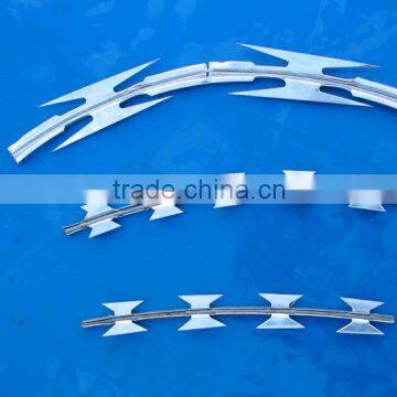 Used hot dip galvanized razor barbed wire