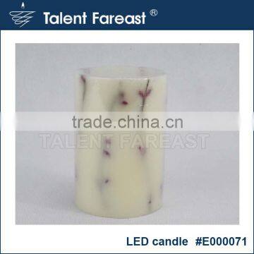 For christmas season scented berry inside 4.5% fragrance LED candle shell