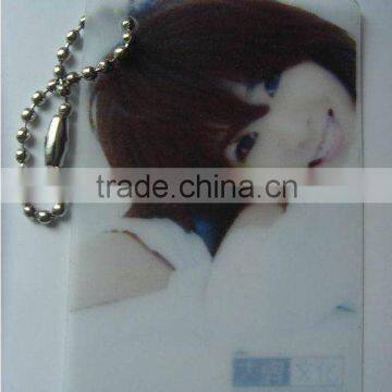 beautiful girl pvc hang tag