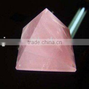 Natural Rock Rose Crystal Pyramid