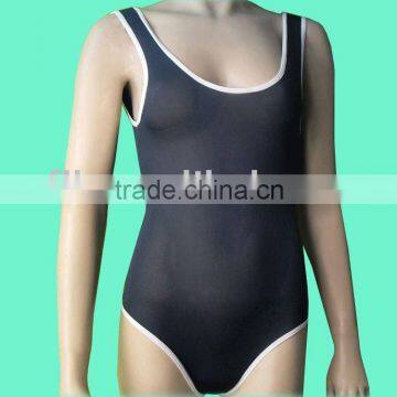 Women Swimming Suit with White Ribbon Edge