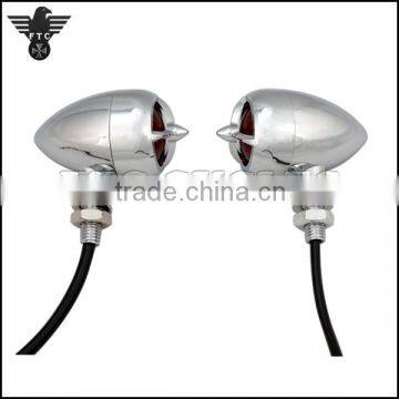 Red Lens Tribar Motorcycle Turn Signals Vintage Indicator for Kawasaki Lighting photo-4