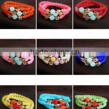 Hign Quality Imitation agate Rosary beads multilayer Adjustable lucky bead bracelet