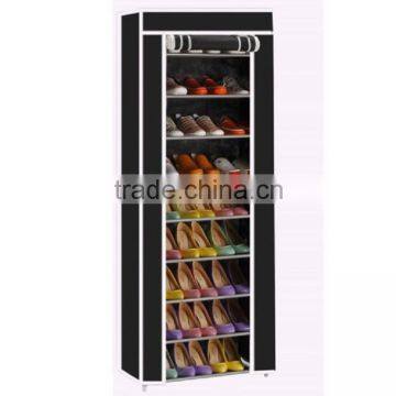 Made in China 10 Tier Non-woven Fabirc Melamine Mdf Shoe Cabinet photo-6