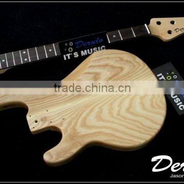Diy High Quality Ash Wood Unfinished Electric Bass Guitar Kits 5 Strings photo-6