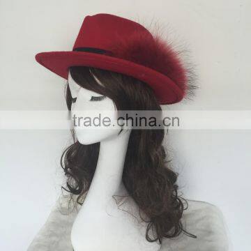 Hot sale wool women's formal hats bowler hats high quality