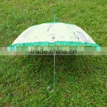 Fashion Advertising Straight Umbrella with Lace