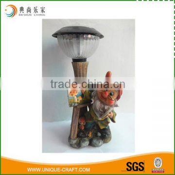 Resin painting gnome lantern with solar light