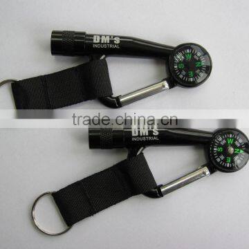 led carabiner torch with compass