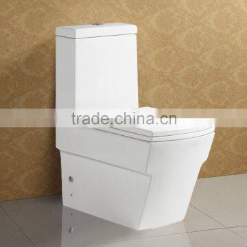 Square Floor Standing Ceramic One Piece Toilet