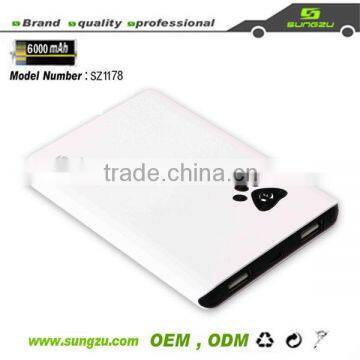 high quality factory rechargeable 6000mah bear paw portable power bank