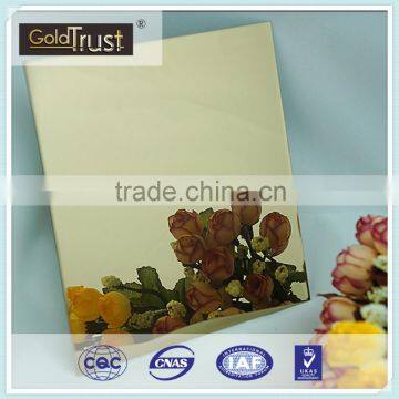 4x8 Customized Color 304 No.8 mirror Ti-Brass finish stainless steel sheet for elevator