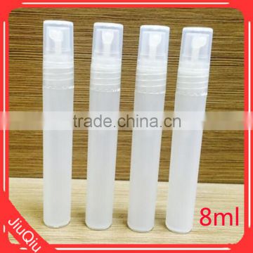 8ml clear Plastic PP bottle with white color fine mist sprayer