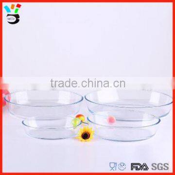 Kitchenware 4 Size Available Microwave Safe High Borosilicate Glass Bake Tray