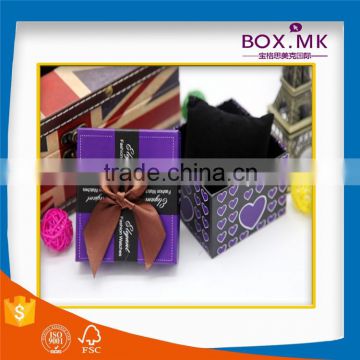 Wholesale High Quality Hot Sale Fashion Design Purple Square Paper Watch Packaging Box