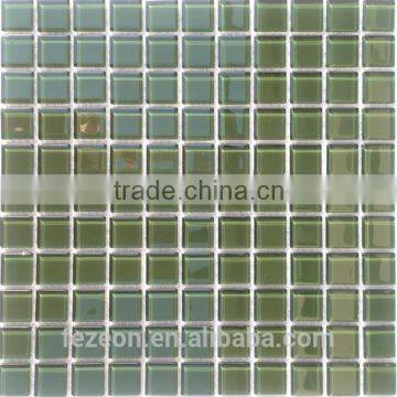 1''X1'' dark green glass mosaic swimming pool tile