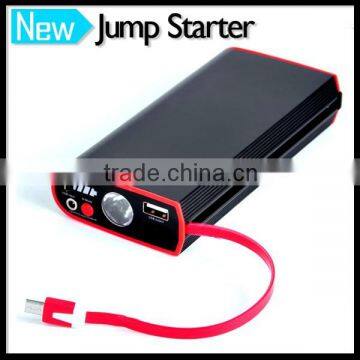 USB Cable Built-In Car Battery Booster Jump Starter 12V 9000mah Power Bank