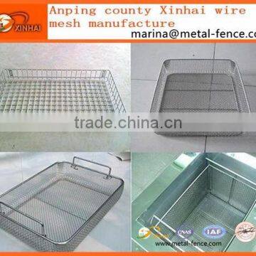 Crimped Wire Mesh Metal Basket/Galvanzied Wire Mesh Hamper Metal Basket(manufacture)