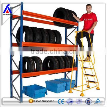 Tire storage rack for warehouse