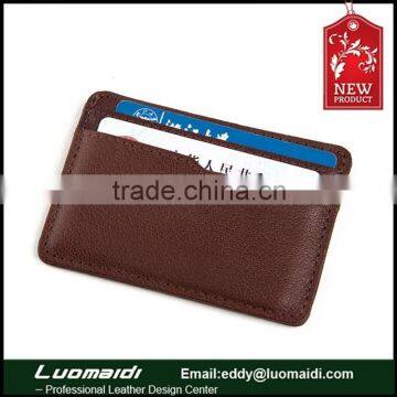 Top grain leather unisex gender credit car holder from Guangzhou manufacture