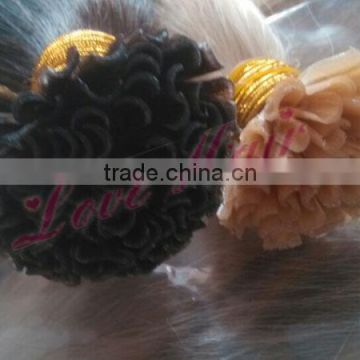 Top quality prebonded I tip hair 100% human hair