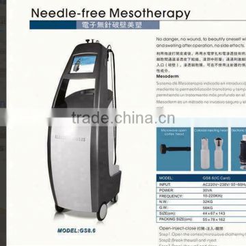 2016 New product GS8.6needle-free mesotherapy /no needle machine /needle free mesotherapy beauty machine