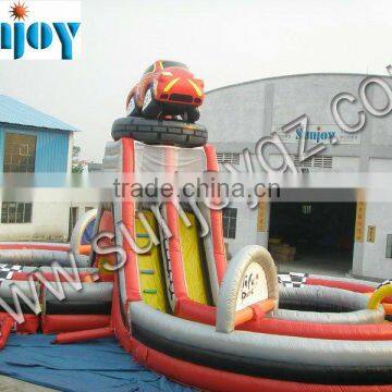 2016 hot sale Sunjoy giant inflatable slide pool Racing Obstacle Game for adult Kids
