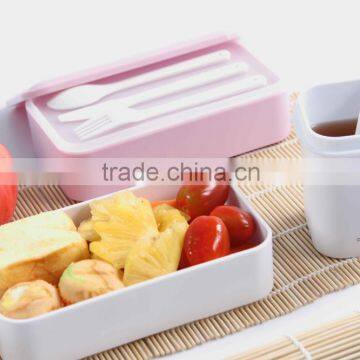 Business Style Plastic Lunch Box Bento With Cutlery photo-3