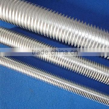 white zinc plated threaded rod