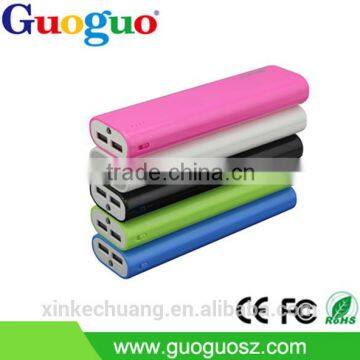 Guoguo fast charging dual usb protable power bank 12000mah with led torch light