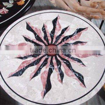 Marble Inlay Flooring , Marble Medallion , Stone Mosaic Medallion