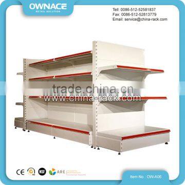 Middle East Style Gondola Island Supermarket Display Rack without Canopy