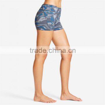 Custom printed yoga sports shorts with sublimation design sportswear for women