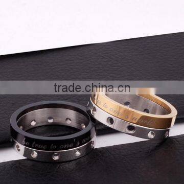 Hot Sale Latest Gold Ring Designs Diamond Gay Men Wedding Ring in Stainless Steel photo-4