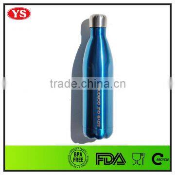 500ml 18/8 vacuum stainless steel double wall travel bottle