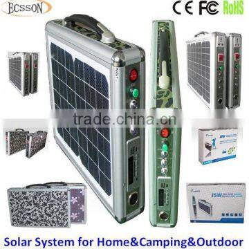 15W New Portable solar system for camping