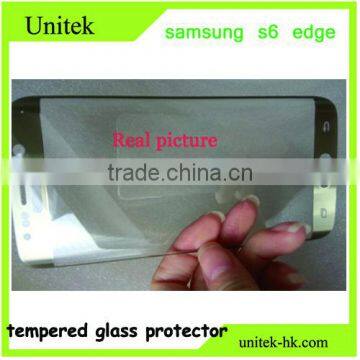 Factory low price!Premium Perfect For samsung s6 Edge electroplating with wire drawinggris tempered glass manufacturer/wholesale