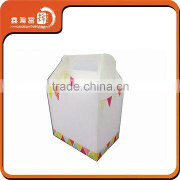 Customized white card handle paper box packaging