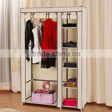 6 Shelves Cupboard Hanging Rail Storage Double Wardrobe Clothes