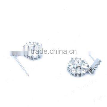 925 Silver Jewelry,Crystal Wedding Earring,Silver Earrings Design For Girls photo-2
