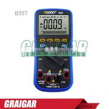 B35T OWON DM Series Digital Multimeter datalogger+multimeter + temperature meter function as 3 in 1,support via smart power-off