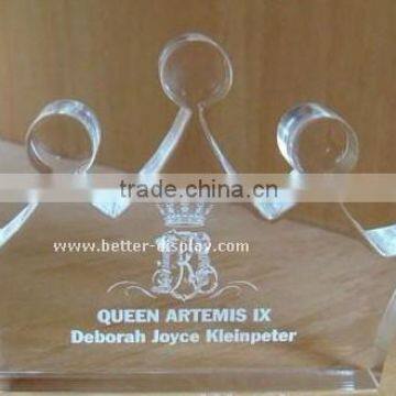 custom clear acrylic trophy plastic