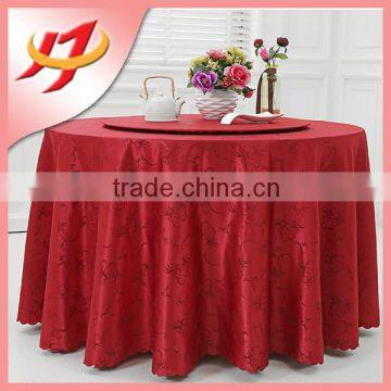 Hot Sale wedding polyester damask table cover hand embroidered linen tablecloth