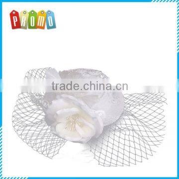 European and American small white hat clip pearl bridal flower head performance luxury hair accessories