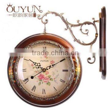 European Style Hand-painted Double Sided Wholesale Wall Clock