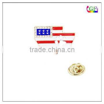 AMERICAN FLAG USA MAP LAPEL PIN pet paw brooch