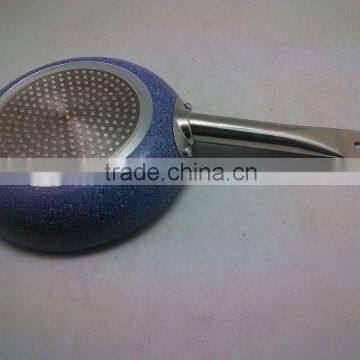 alu frypan with double dot marble coating frypan