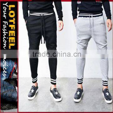 Stripe Contrast Slim Baggy Jogger Sweatpants (LOTG217)